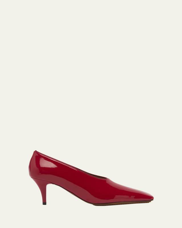 60 Patent Faux Leather Stiletto Pumps